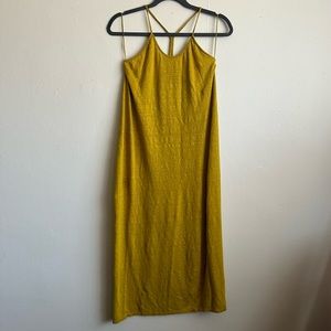 ZARA Spaghetti Strap Dress - Mustard - M